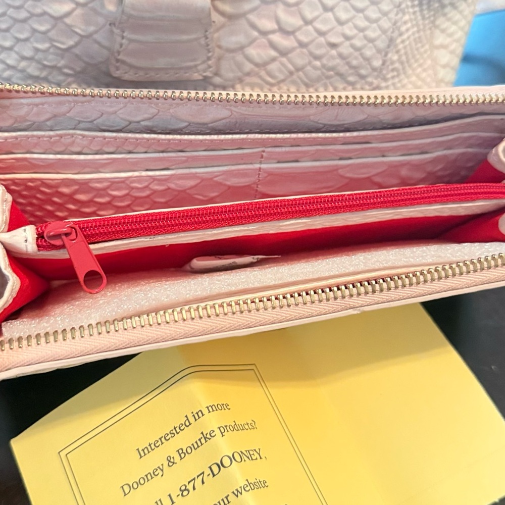 Dooney & Bourke Pink Textured Leather Satchel - Picture 5 of 7